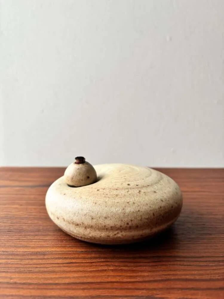 Japandi vase designed by Freek Berends, 1970s ceramic.