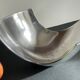 Vintage polished metal fruit bowl