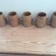 5 stoneware mugs