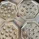 Vintage silver plated snail dishes, engraved silver serving trays.