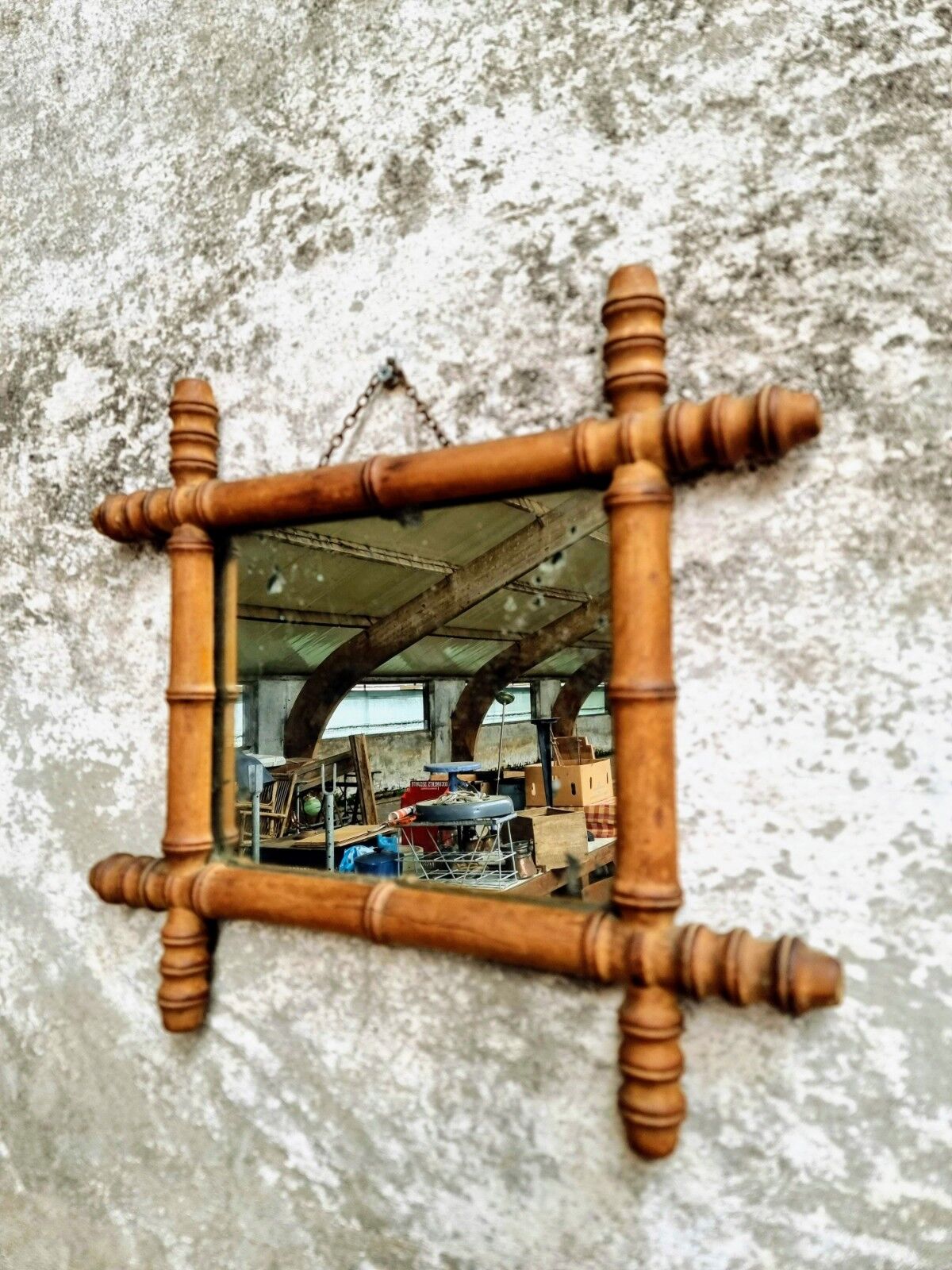 Antique mirror french wall mirror faux bamboo