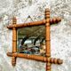 Antique mirror french wall mirror faux bamboo