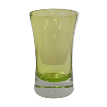 Vase en verre du milieu du siècle, Tchécoslovaquie, années 1960.