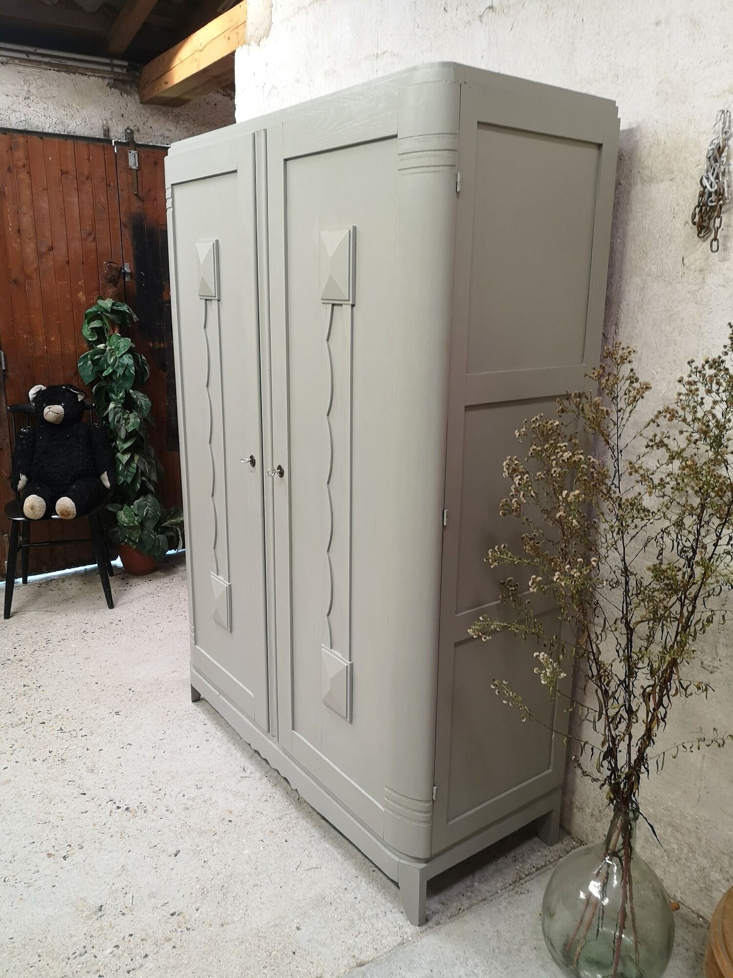 Armoire penderie lingère parisienne 40 50 60 60 patine shabby