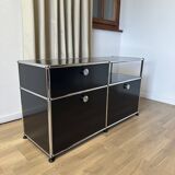 USM Haller chest of drawers in Graphite Black
