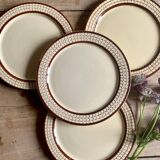 Set of 4 vintage dessert plates from the Longchamp factory