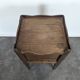 Louis XVI walnut bedside table with pierced hearts curtain