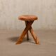 Tabouret Pierre Chapo S31 'Modèle A' en orme massif, France