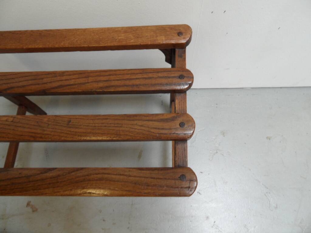 Vintage Dutch small oak bench 1930's