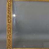 Nineteenth century frame gilded stucco wood decoration of roses 34x27 foliage 30.8x24.2 cm SB