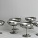 6 coupelles sur pied en inox style Letang Remy