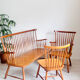 Vintage ‘winsdsor’ bench and chairs 1950’s