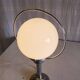 Table lamp in tin and opaline globe - mid 20th century