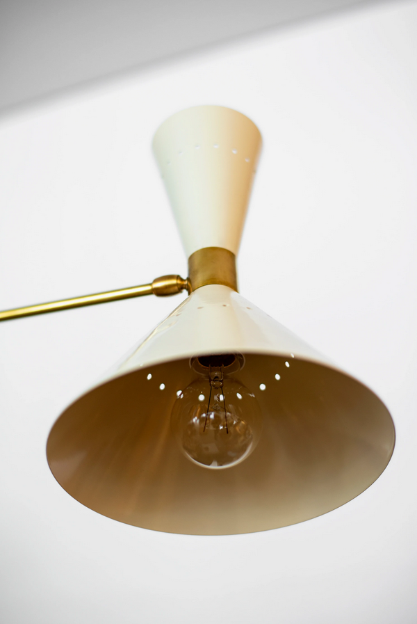 Lustre asymétrique sputnik blanc