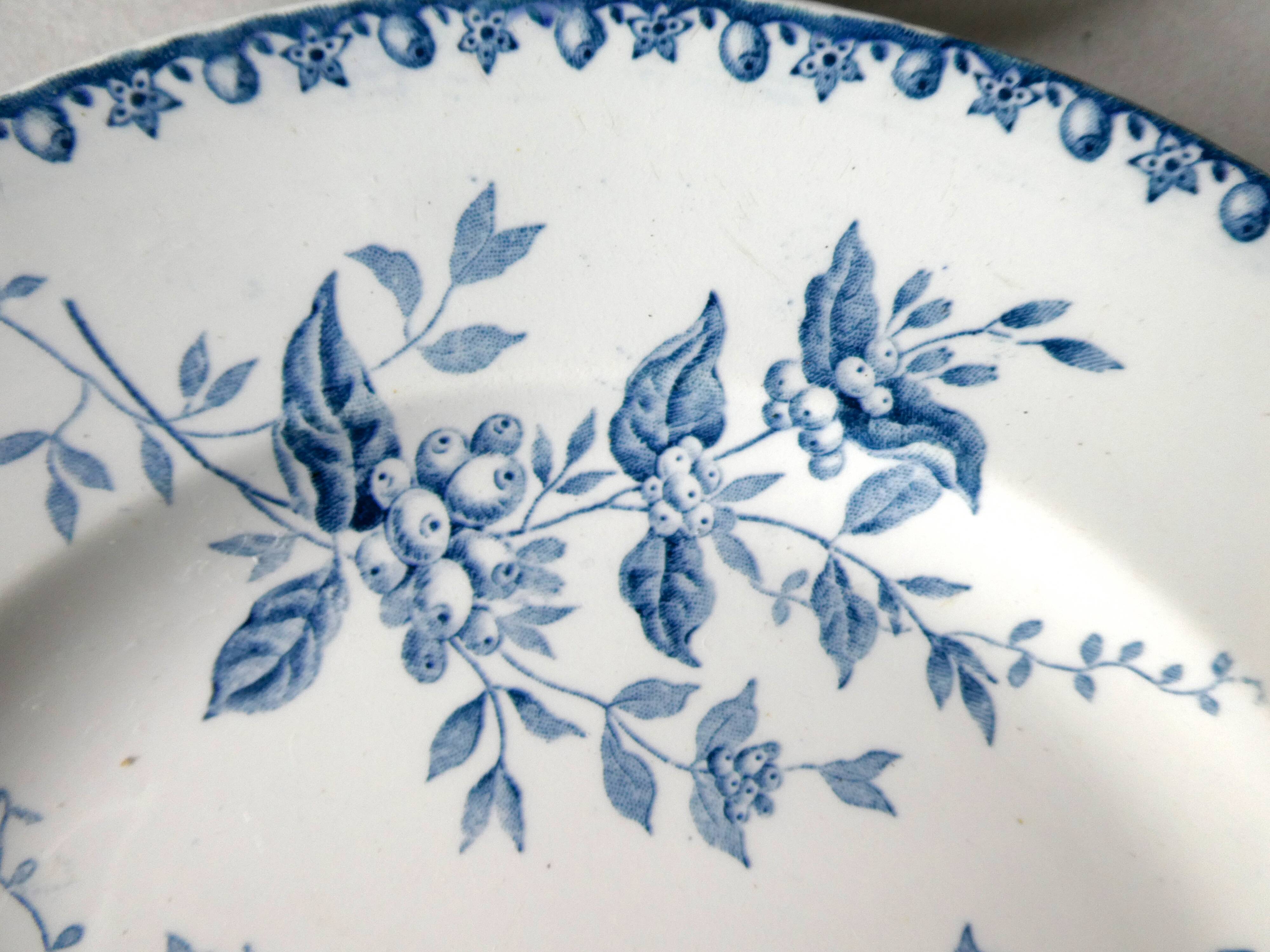 Set de 4 assiettes plates Saint Amand Hamage, modèle Caïffa