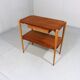 Vintage side console table teak & beech 1950’s