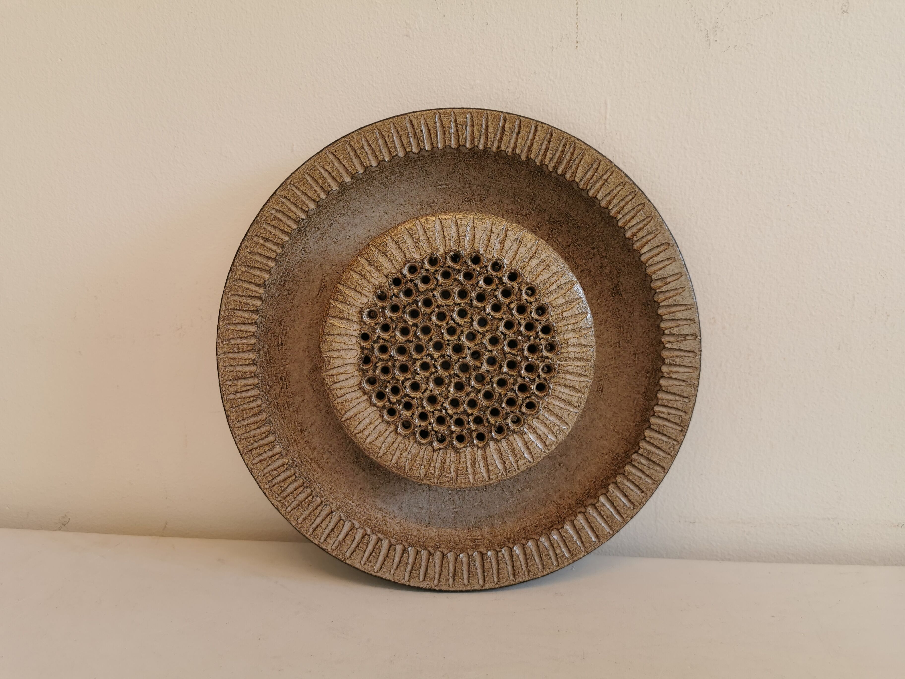 Ceramic wall lamp, from Løvemose Ceramics Denmark 1960s
