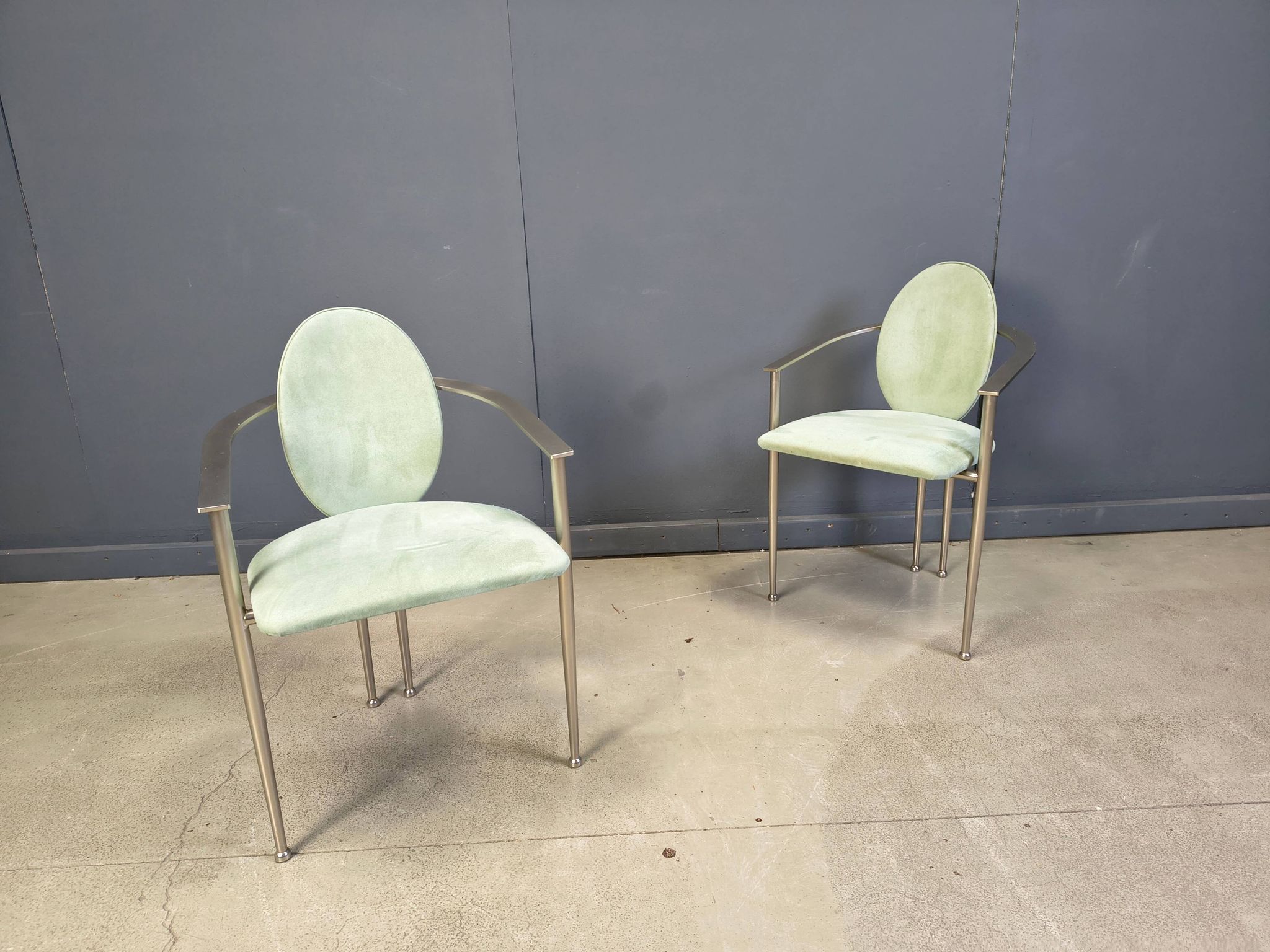 Vintage dining chairs by Belgochrom, set of 6 - 1980s