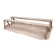 Paire de bancs de ferme en chêne 228 cm