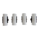 Set of four wall lights in white plexiglass and perforated black metal.