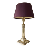 Brass lamp, 2 M fabric cable, fabric lampshade