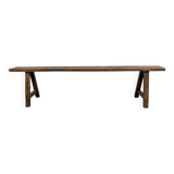 Antique bench in solid walnut