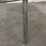 Chrome and glass coffee table in Space Age style from the mid-century, 1960s.