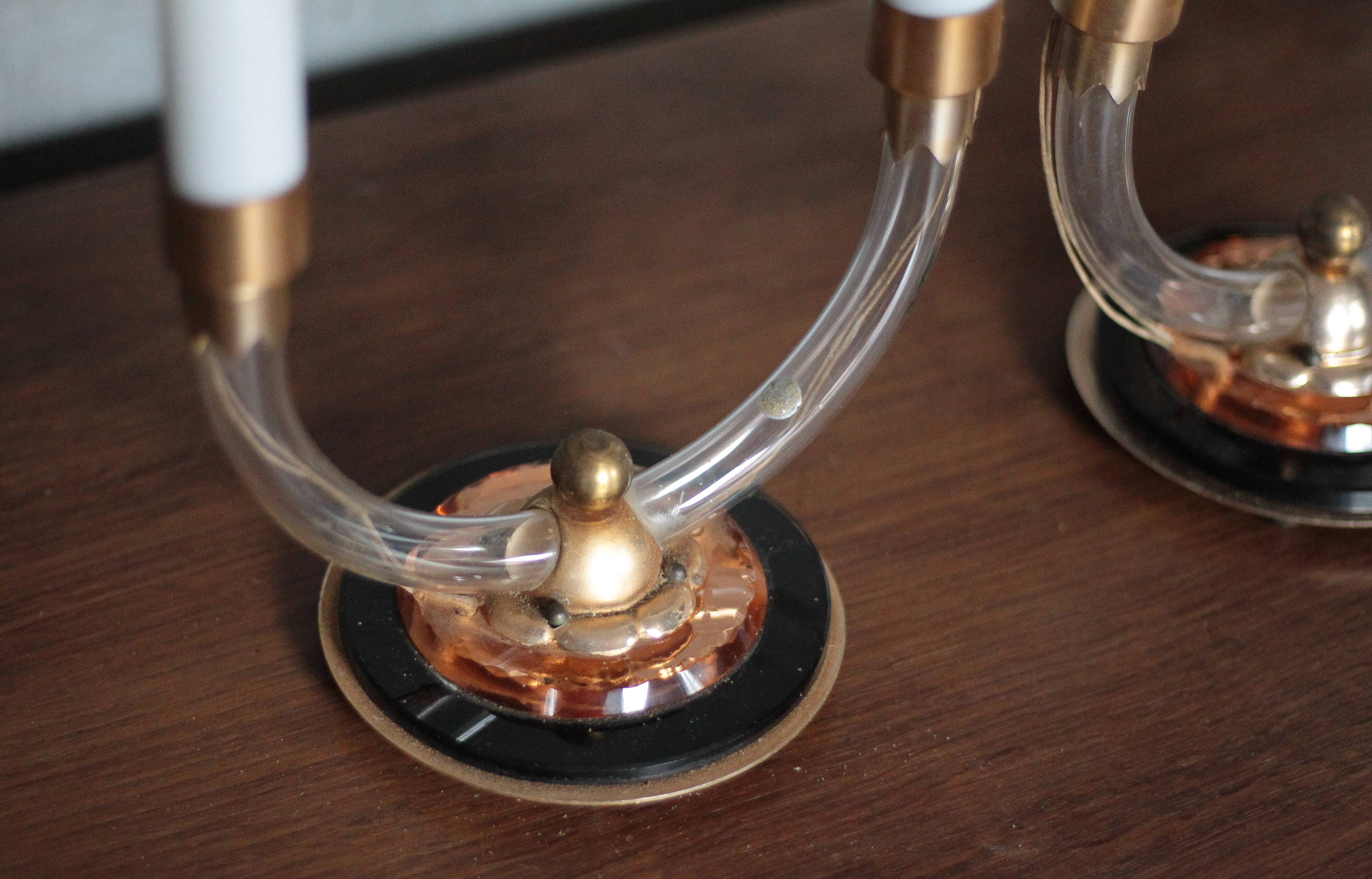 Pair of art deco lamps, pair of art deco candlesticks, table lamps, decoration