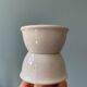 Lot de 16 coquetiers diabolo en porcelaine blanche