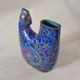 Rare Mid-Century Chinese Cloisonné Enamel Rooster Brush Holder / Vase