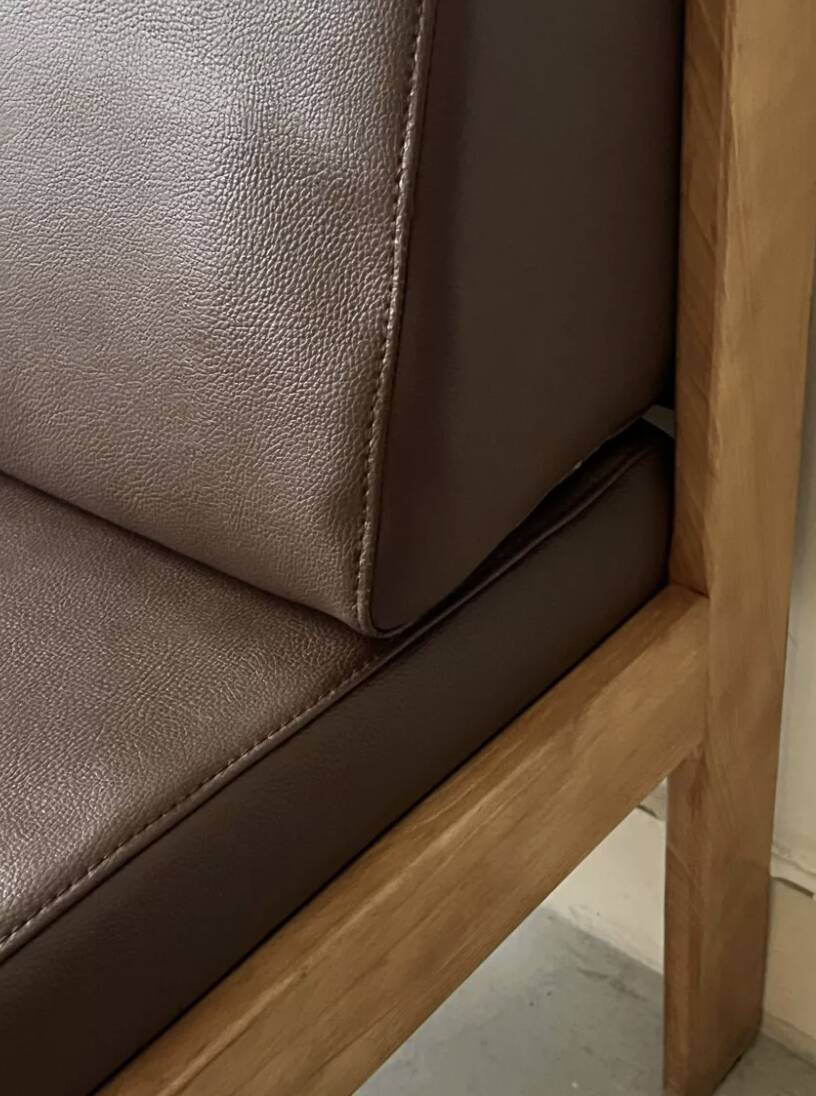 Modernist wooden armchair by Bauman, 1970 design.