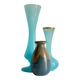 Vases bleu grès verre opalin vintage