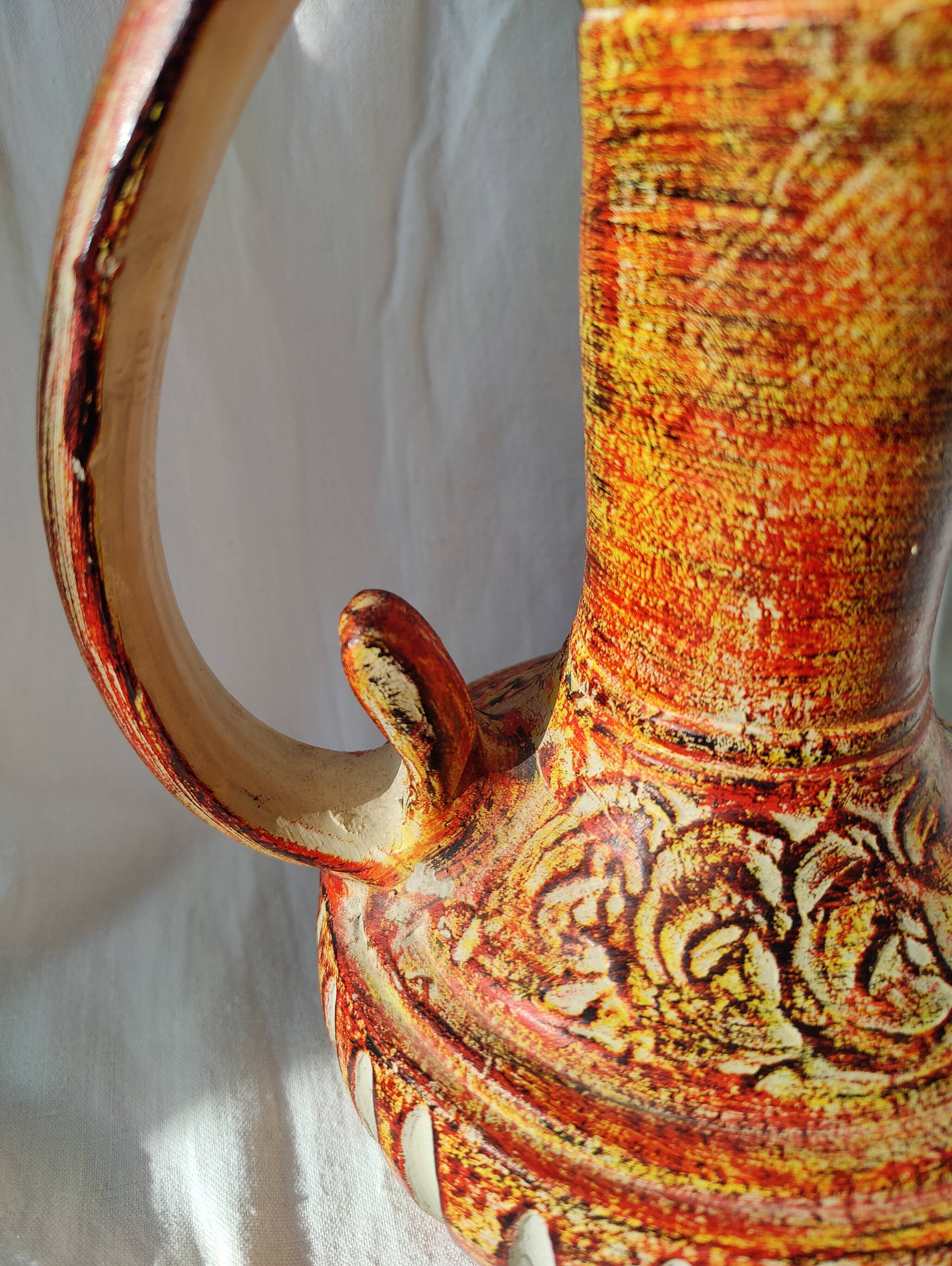 Large Spanish ceramic ewer vase Oniria 60s