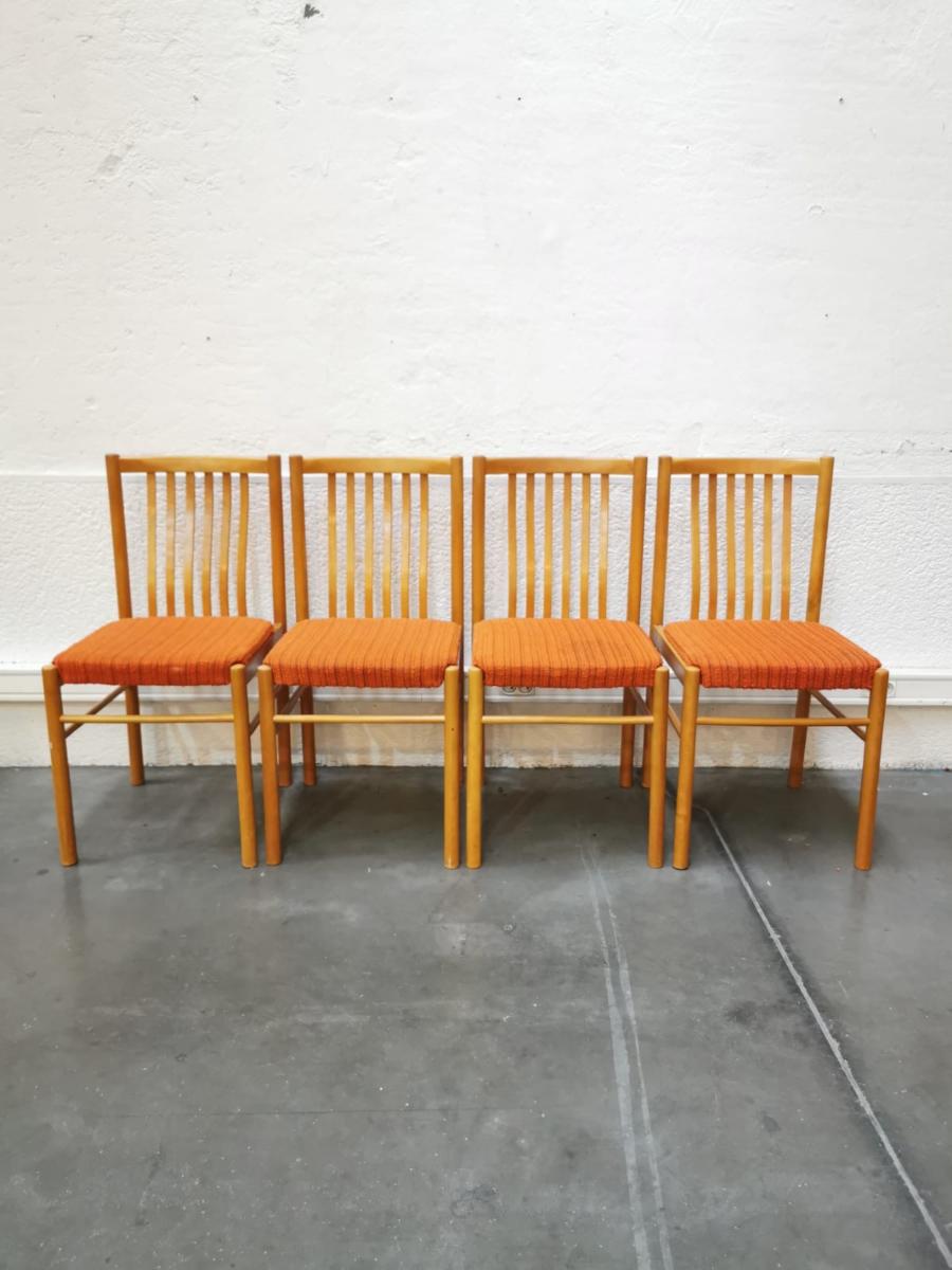 Lot de 4 chaises vintage République Tchèque 1960