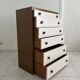 Vintage chest of drawers in wenge wood with 6 drawers.