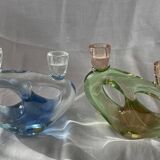 Bohemian crystal candle holders