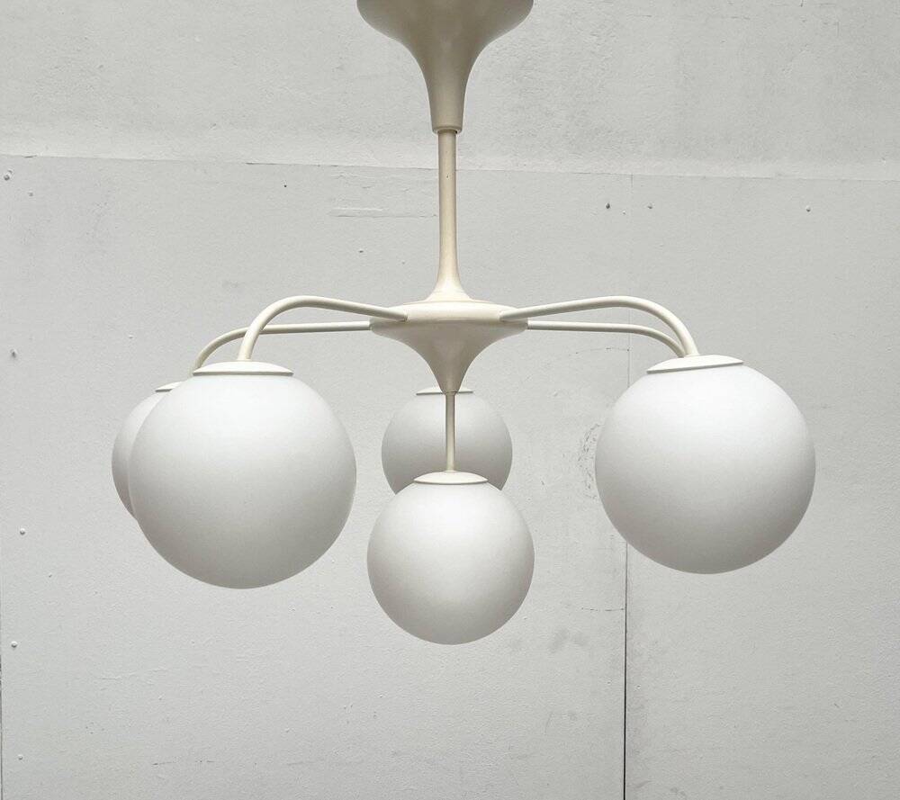 Swiss suspended chandelier from the mid-century space age by E. R. Nele for Temde, 1960s.