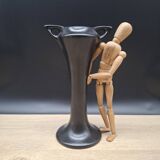 Black ceramic vase 1696