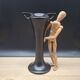 Black ceramic vase 1696