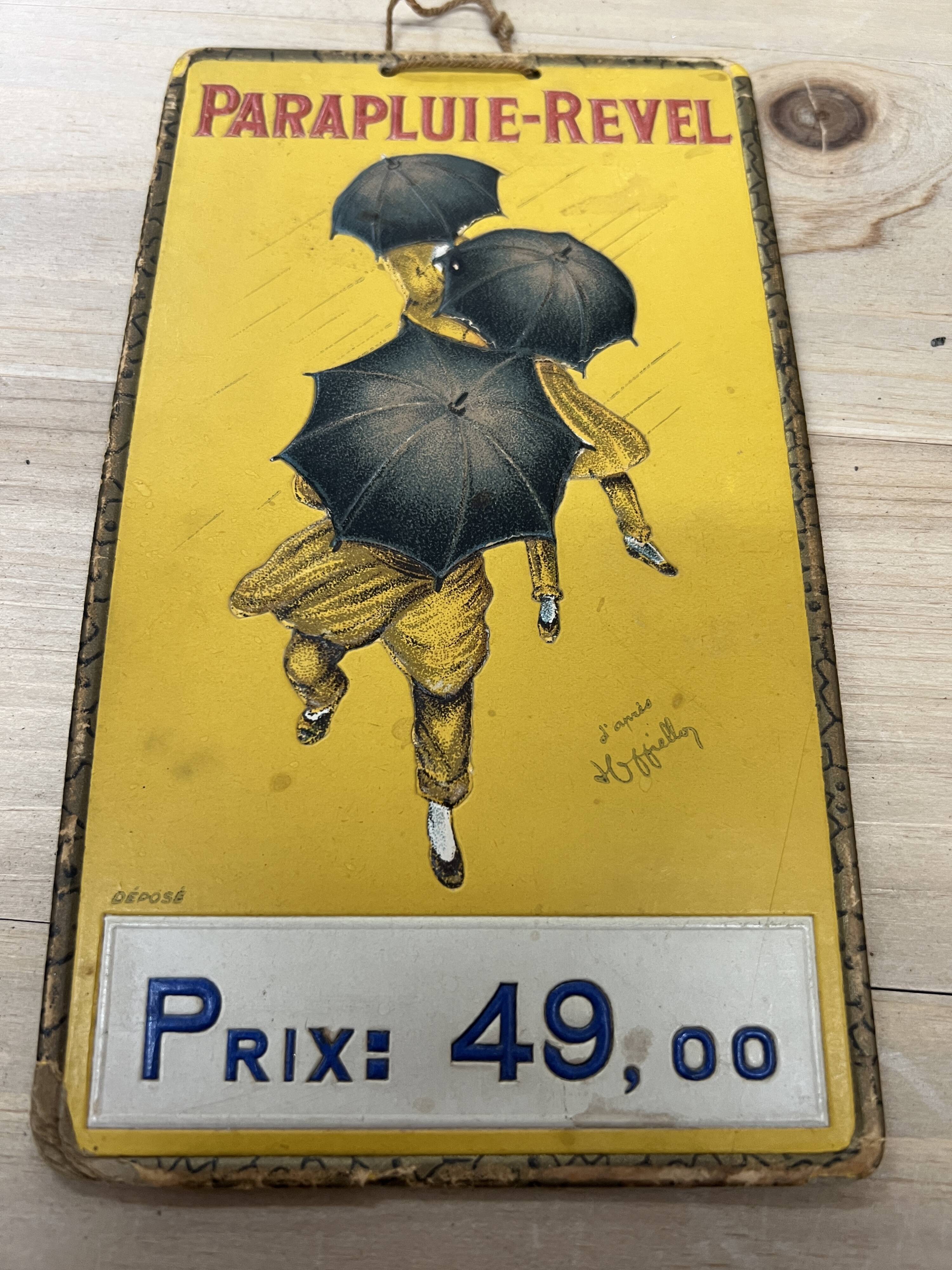 Carton umbrella revel no advertising sheet old pub cappiello