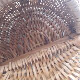 Vintage wicker bag with handle