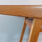 Extendable table in ash by Drevotex, vintage Czechoslovak 1950s
