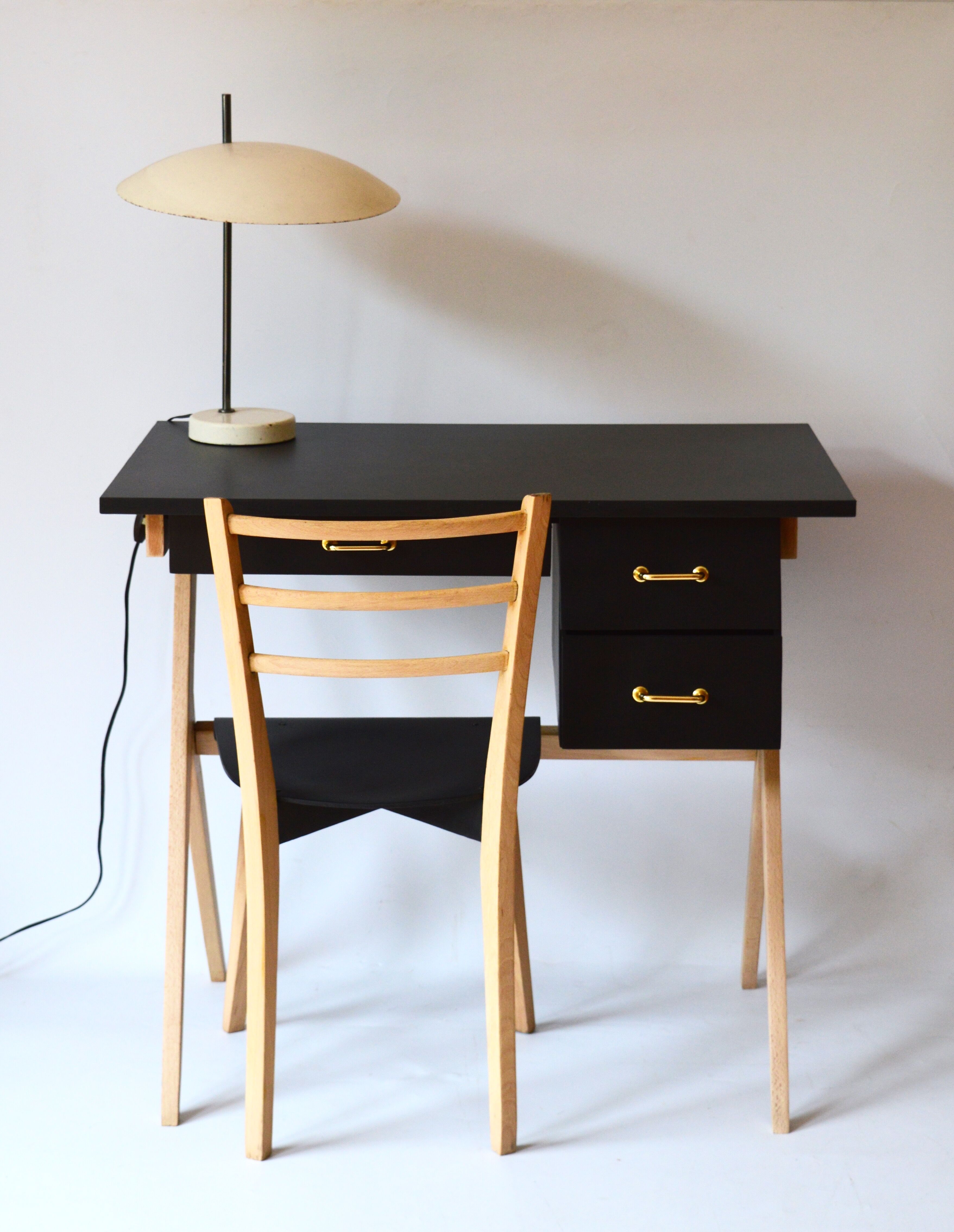 child's desk and chair