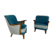 Lot of 2 sculptural Danish design armchairs from the 1940s, vintage.