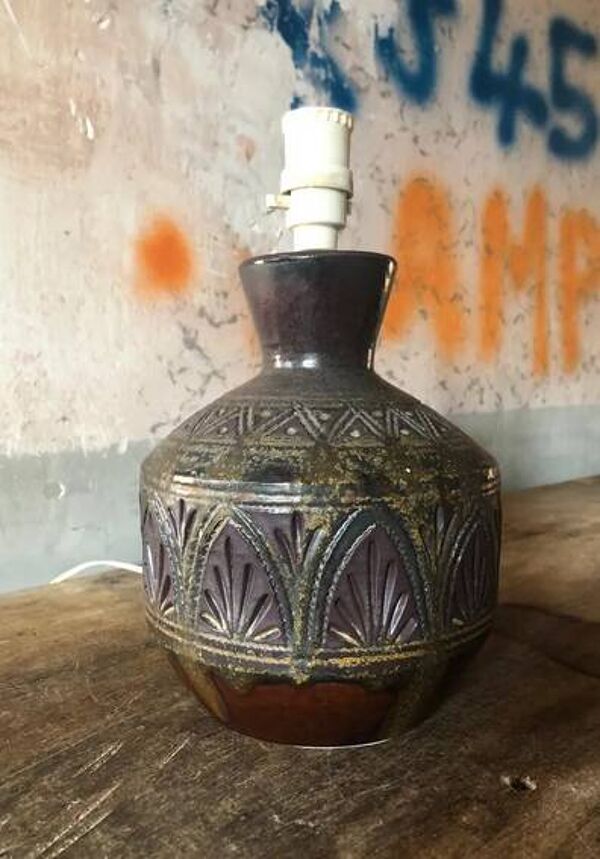 Lampe céramique vintage, lampe west Germany, lampe vintage, lampe à poser