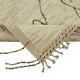 Tapis tribal unique en laine beige noué à la main, 208 cm x 303 cm