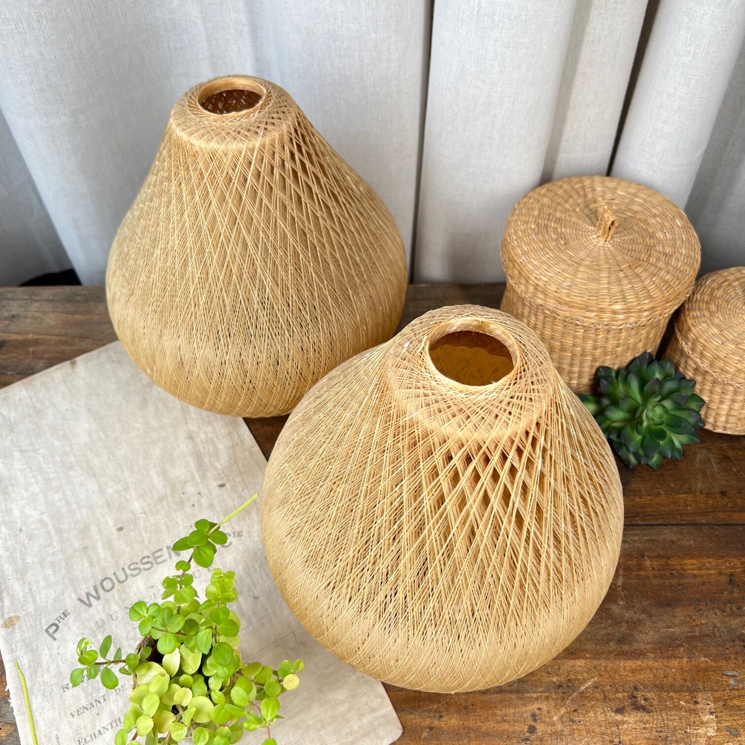 Duo de suspensions scandinaves vintage