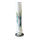 Tubular vase in white opaline, polychrome smoke volutes. Snowflake/Dalian Co. Ltd. High 29 cm