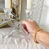 Glass candle holder