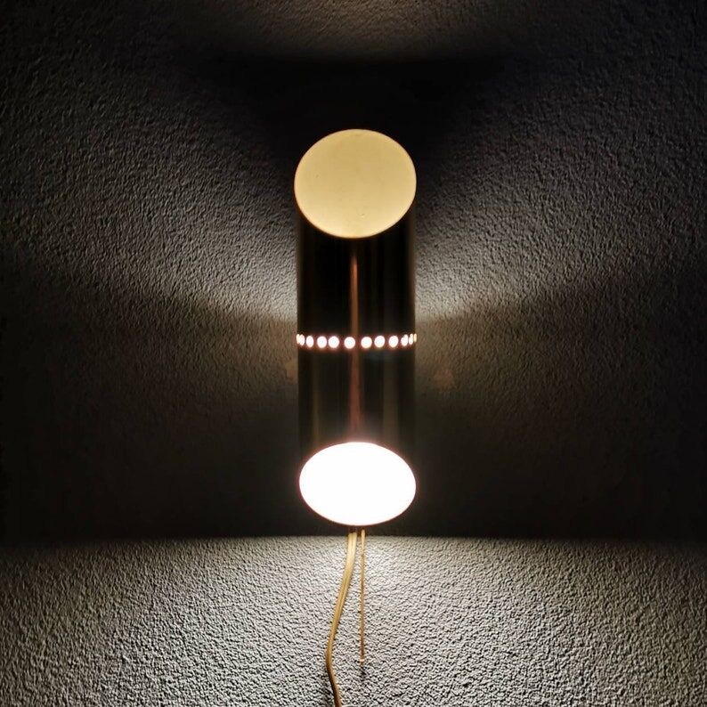 Vintage metal wall lamp 1970